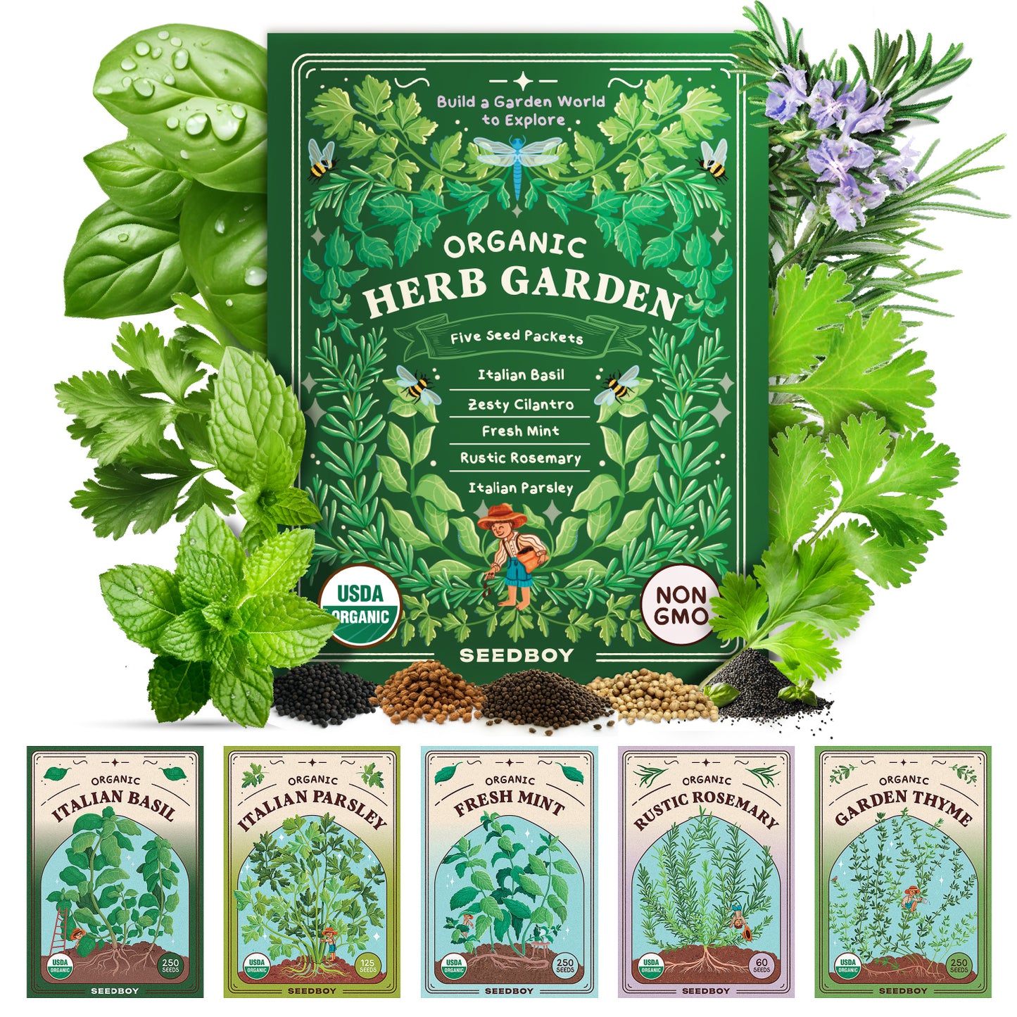 5 Herb Seed Packets - Variety Package