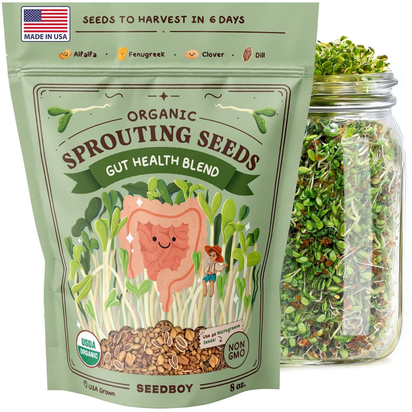 Organic Gut Health Blend Sprouting Seeds