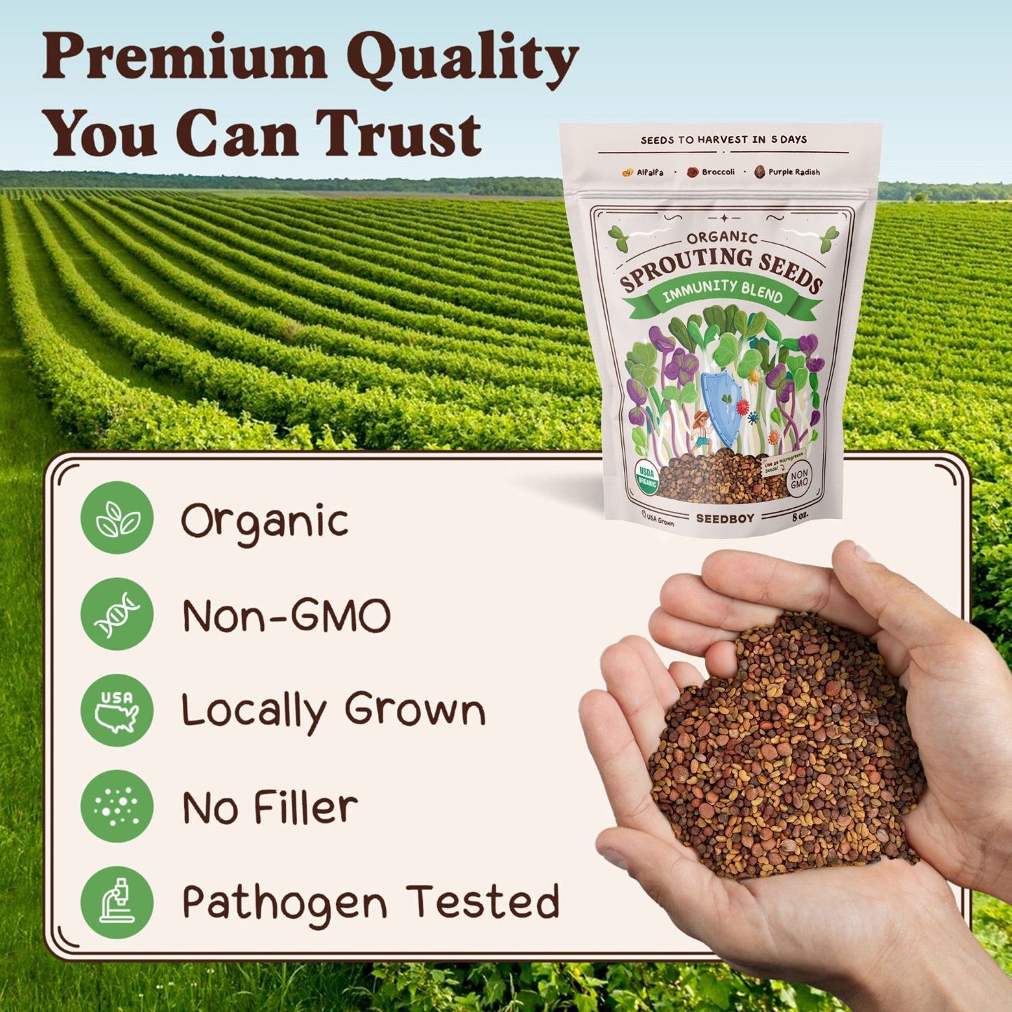 Organic Immunity Blend Sprouting Seeds