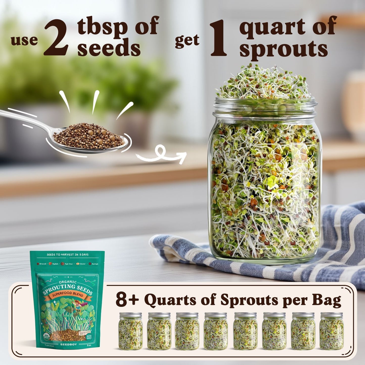 Organic Superfood Blend Sprouting Seeds