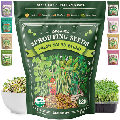 Organic Fresh Salad Blend Sprouting Seeds